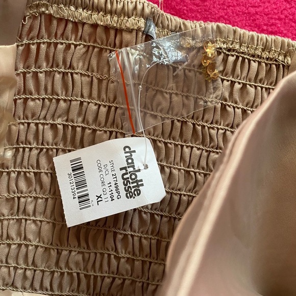 Charlotte Russe strapless beige/tan sexy corset with sequins NWT - Picture 7 of 8